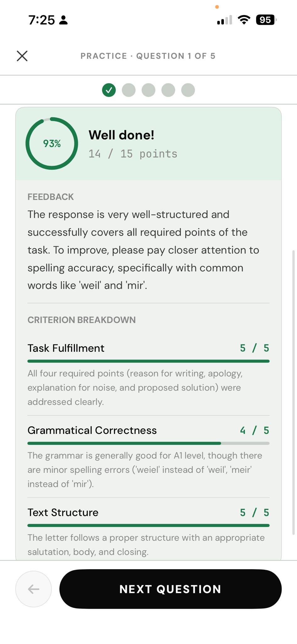 Writing review